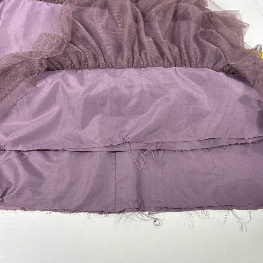 Revelry Lavender Tulle Tiered Maxi Dress Size 8 C1 - Picture 8 of 8